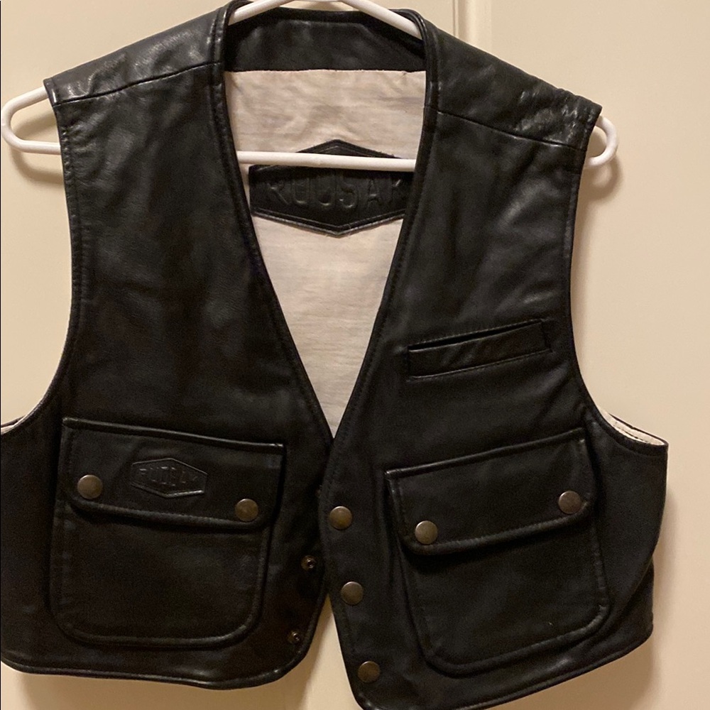 RUDSAK Black Leather Vest
